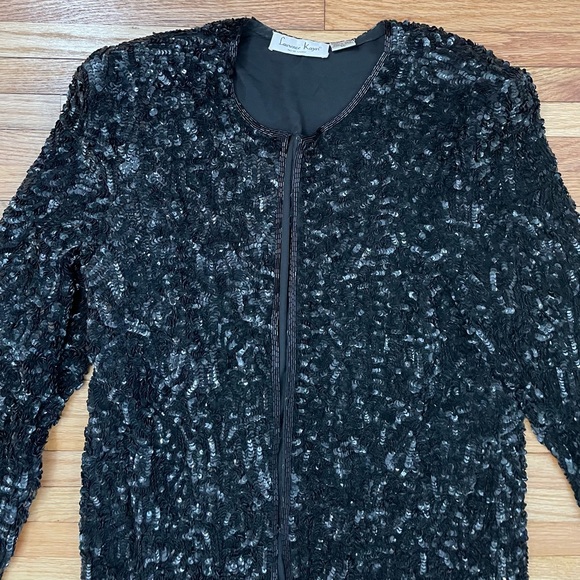 Vintage Black Sequin Jacket - Picture 11 of 11